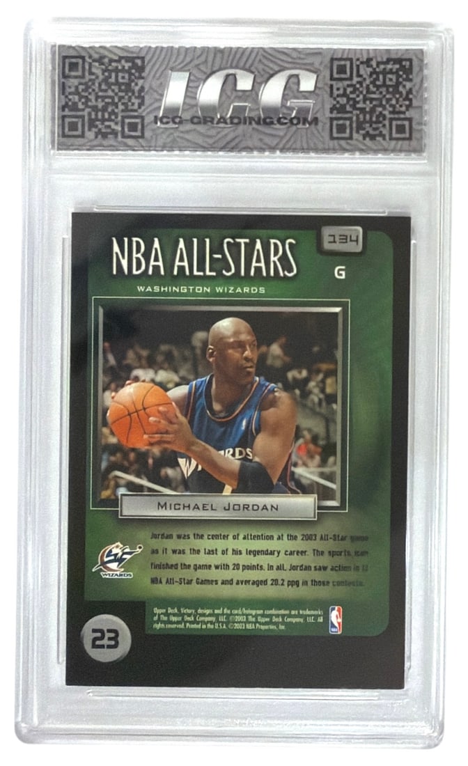 2003 Upper Deck Victory Michael Jordan | No. 134 | Graded 9 - 2