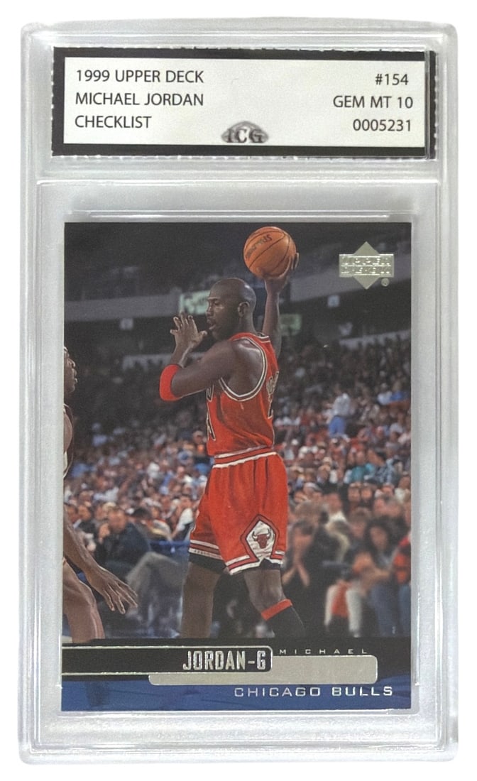 1999 Upper Deck Checklist Michael Jordan | No. 154 | Graded 10 (1 of 2)