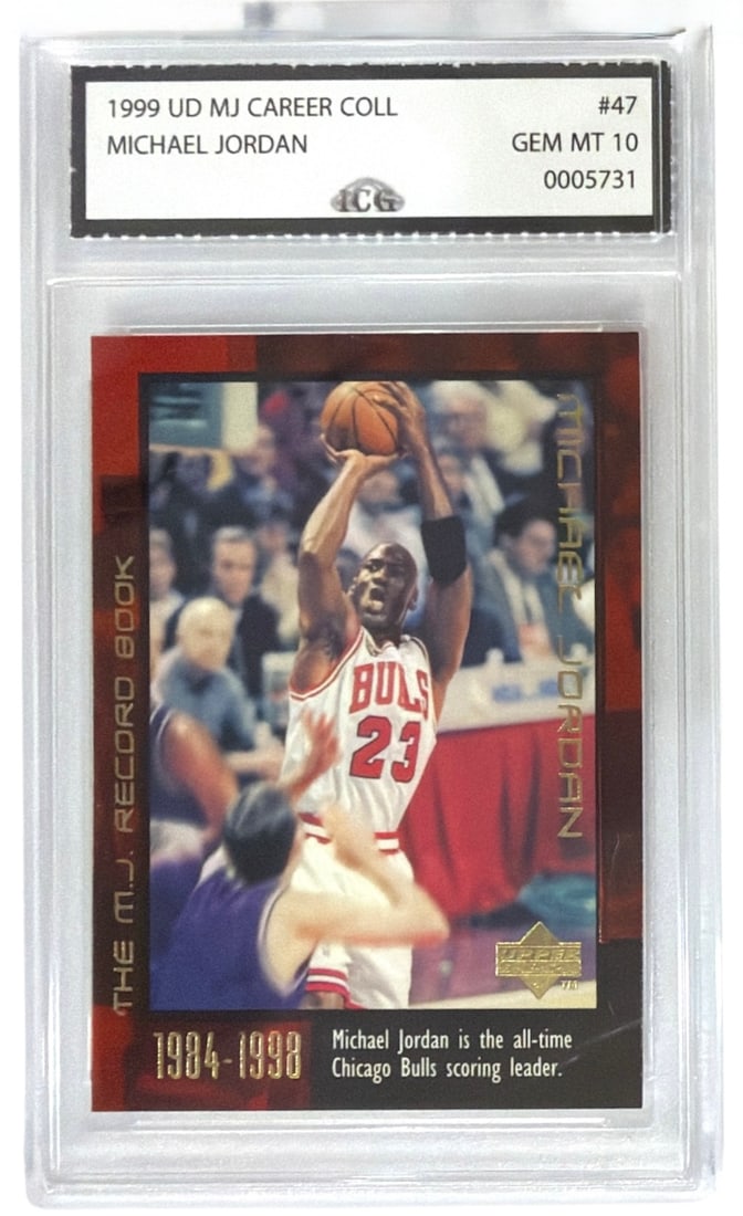 1999 Upper Deck MJ Career Coll. Michael Jordan | No. 47 | Graded 10: 1999 Upper Deck MJ Career Coll. Michael Jordan | No. 47 | Graded 10