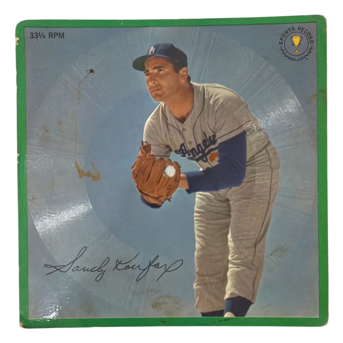 1964 Auravision Sports Record Vinyl Flexi Disc Card | Sandy Koufax: AUTHENTICATION HAS NOT BEEN PERFORMED TO GUARANTEE VERIFICATION | All purchases are made at the buyers discretion