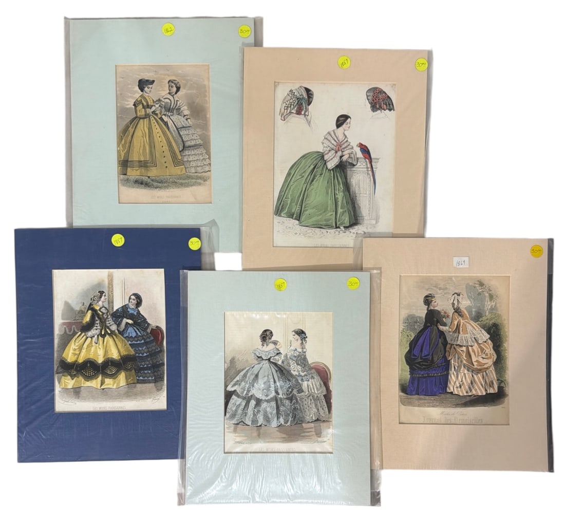 Original Colored French Fashion Plate Collection: Original Colored French Fashion Plate Collection