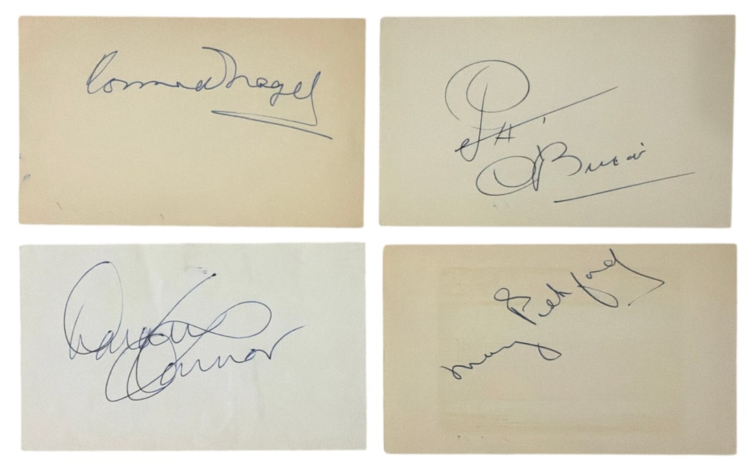 Lot of 4 | Signed Index Card Collection | no coa: AUTHENTICATION HAS NOT BEEN PERFORMED TO GUARANTEE VERIFICATION | All purchases are made at the buyers discretion