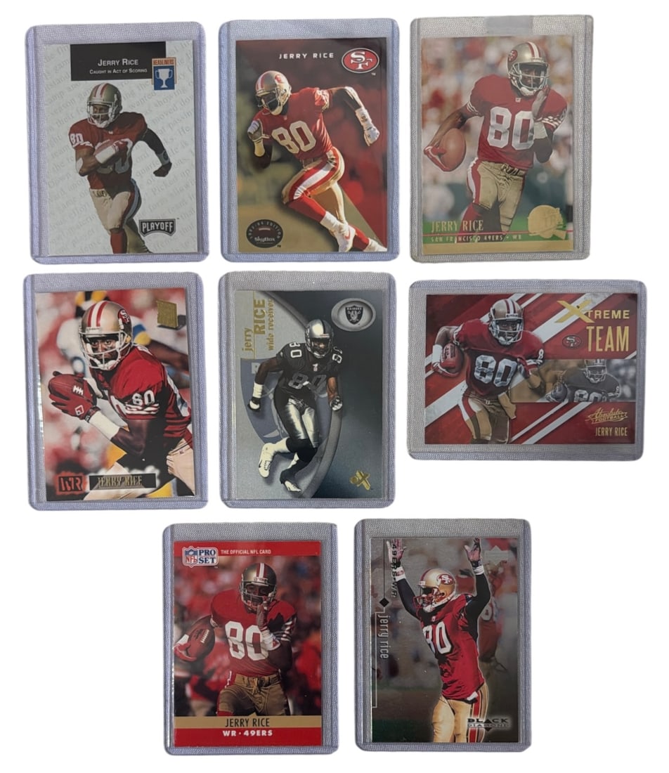 Jerry Rice Football Trading Card Collection