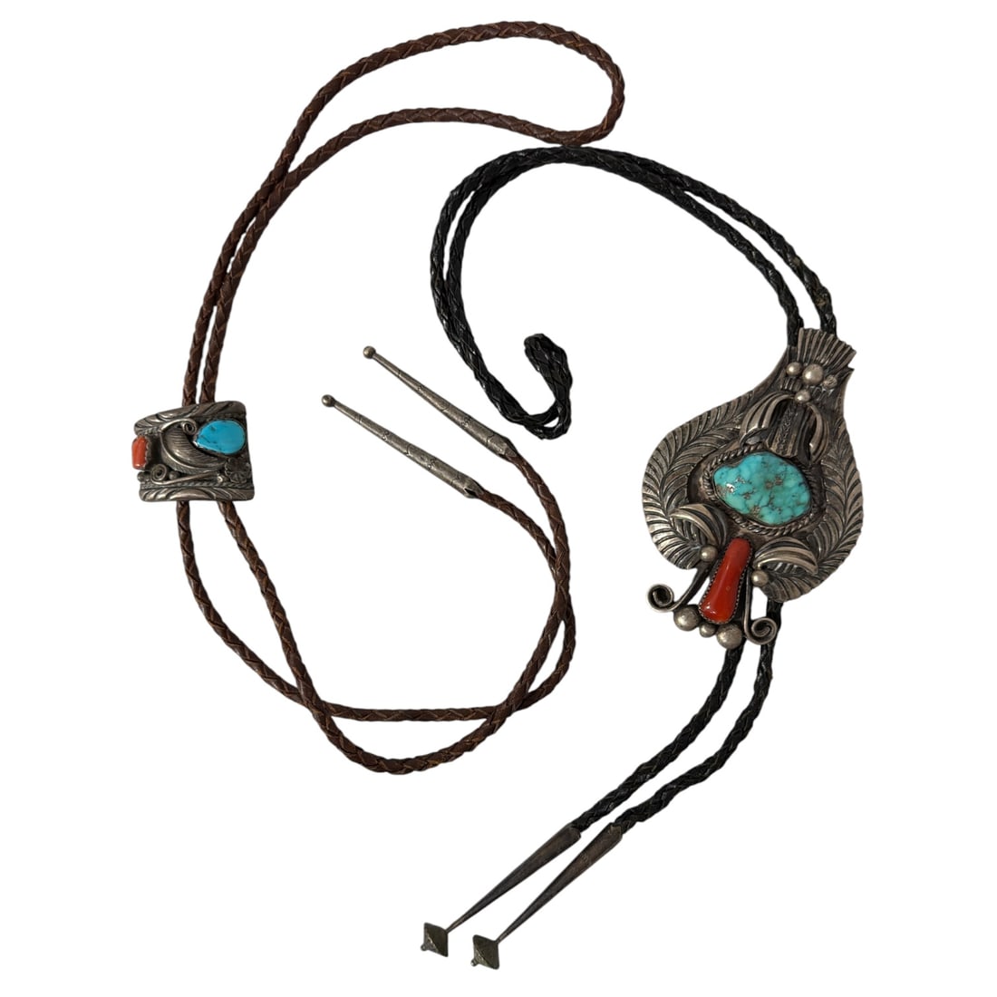 Lot of 2 | Sterling Silver Southwestern Design Bolo Ties | 126 g (1 of 3)