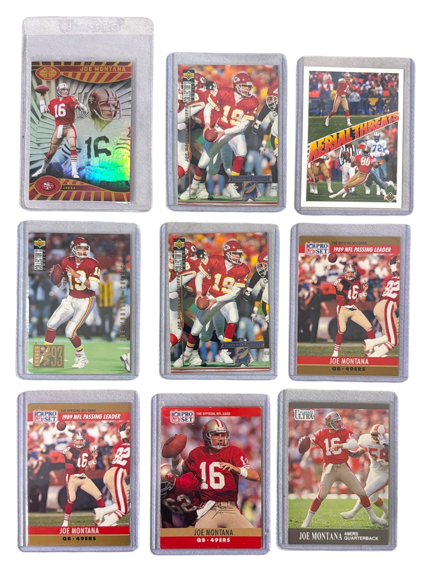 Joe Montana Football Trading Card Collection