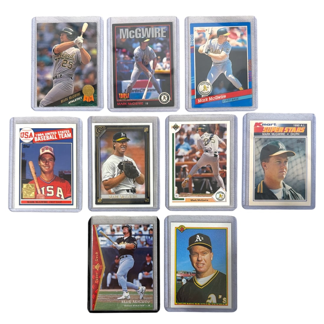 Mark McGwire Baseball Trading Card Collection: AUTHENTICATION HAS NOT BEEN PERFORMED TO GUARANTEE VERIFICATION | All purchases are made at the buyers discretion