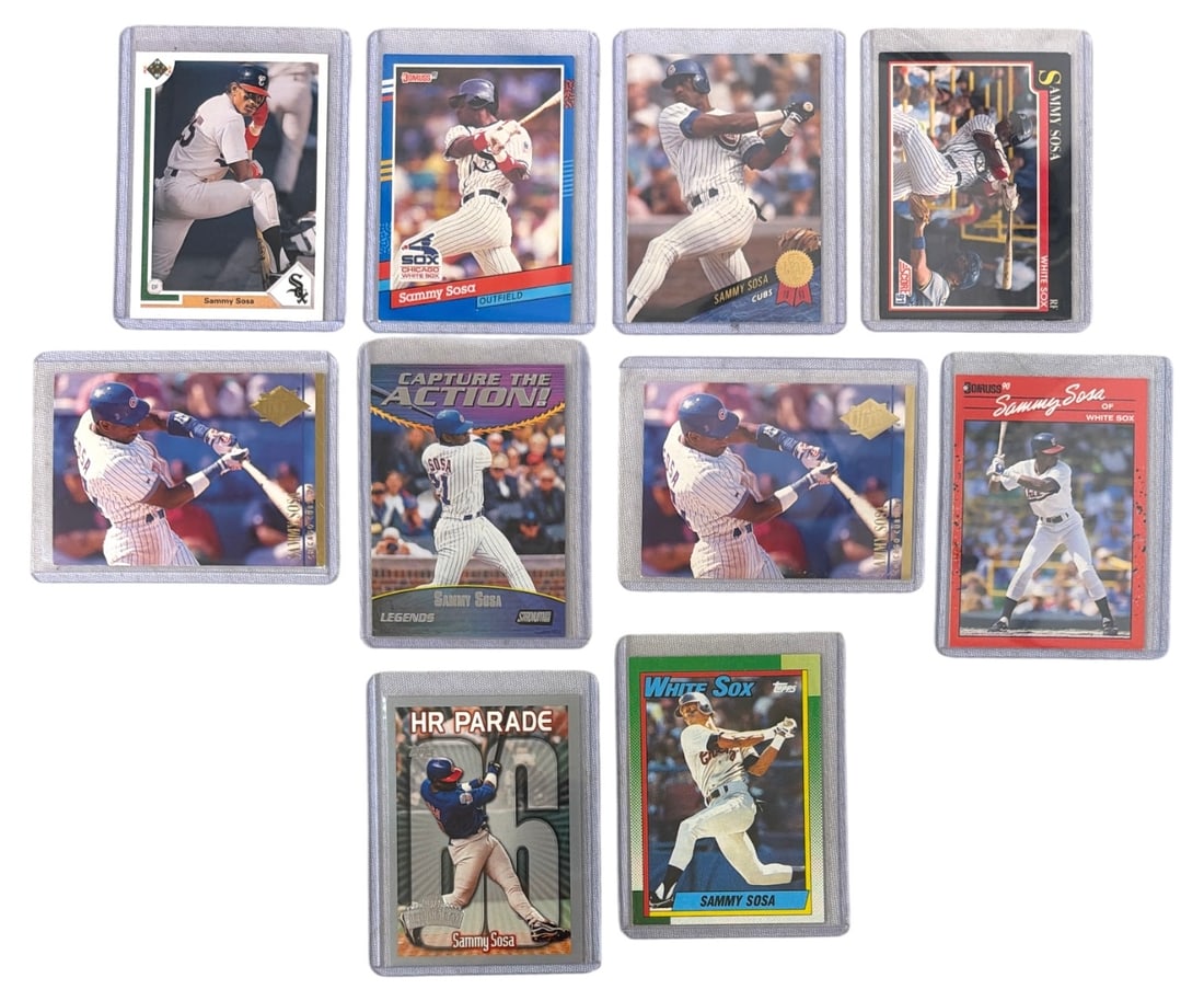 Sammy Sosa Baseball Trading Card Collection: AUTHENTICATION HAS NOT BEEN PERFORMED TO GUARANTEE VERIFICATION | All purchases are made at the buyers discretion