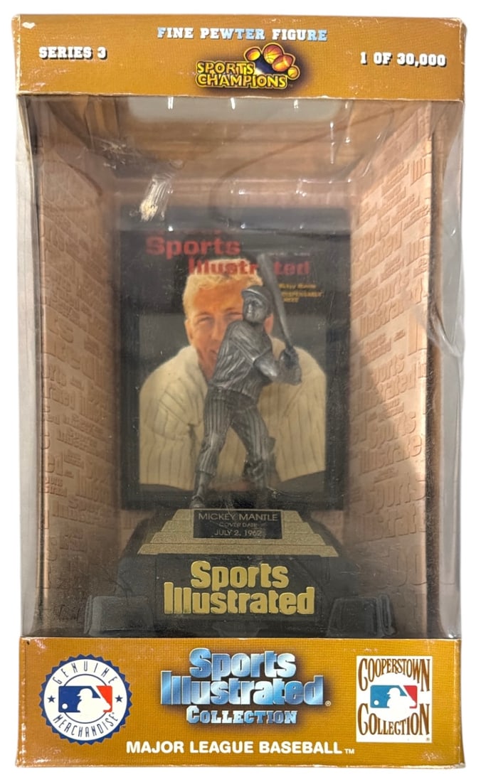 Limited Edition 1997 Sports Illustrated Fine Pewter Figure of Mickey Mantle (1 of 2)