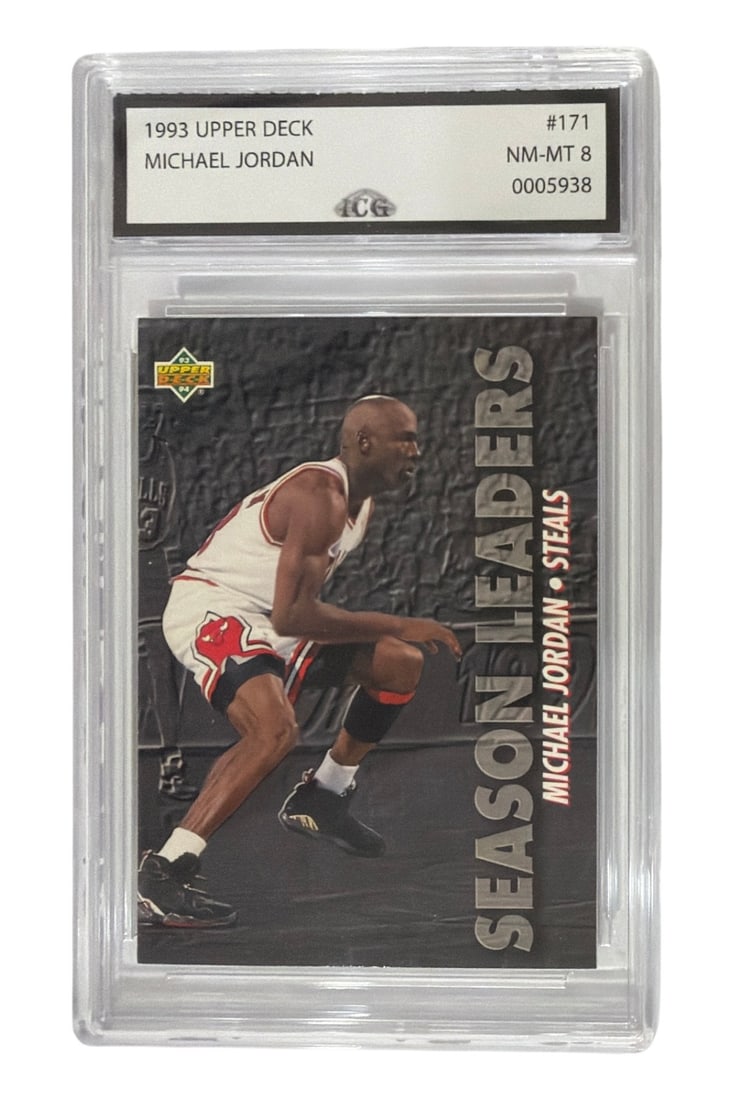 1993 Upper Deck Season Leaders Michael Jordan | No. 171 | Graded 8 (1 of 2)