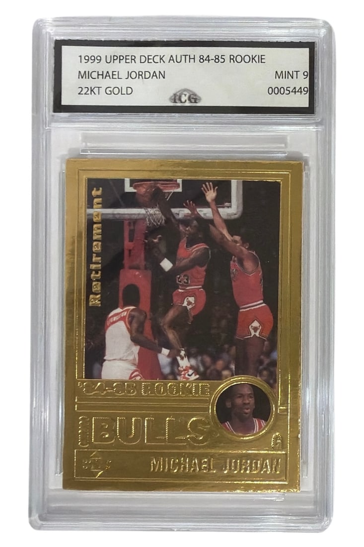 1999 Upper Deck Auth. Michael Jordan 22KT Gold | Graded 9 (1 of 2)
