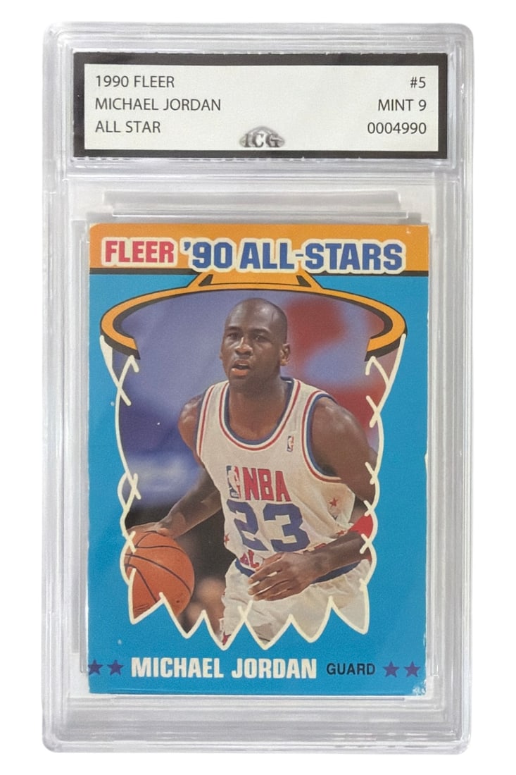 1990 Fleer All Star Michael Jordan | No. 5 | Graded 9: 1990 Fleer All Star Michael Jordan | No. 5 | Graded 9