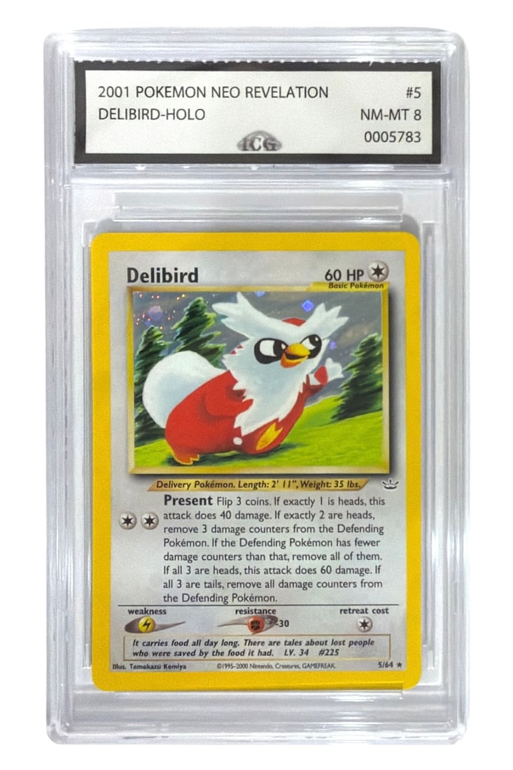 2001 Pokemon Neo Revelation Delibird HOLO | No. 5 | Graded 8 (1 of 2)