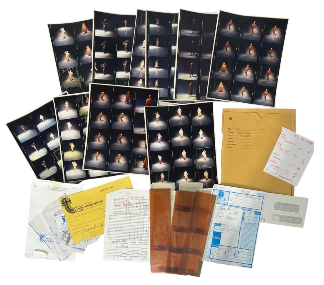 Photographic Contact Sheets Negatives Invoices and Note Collection