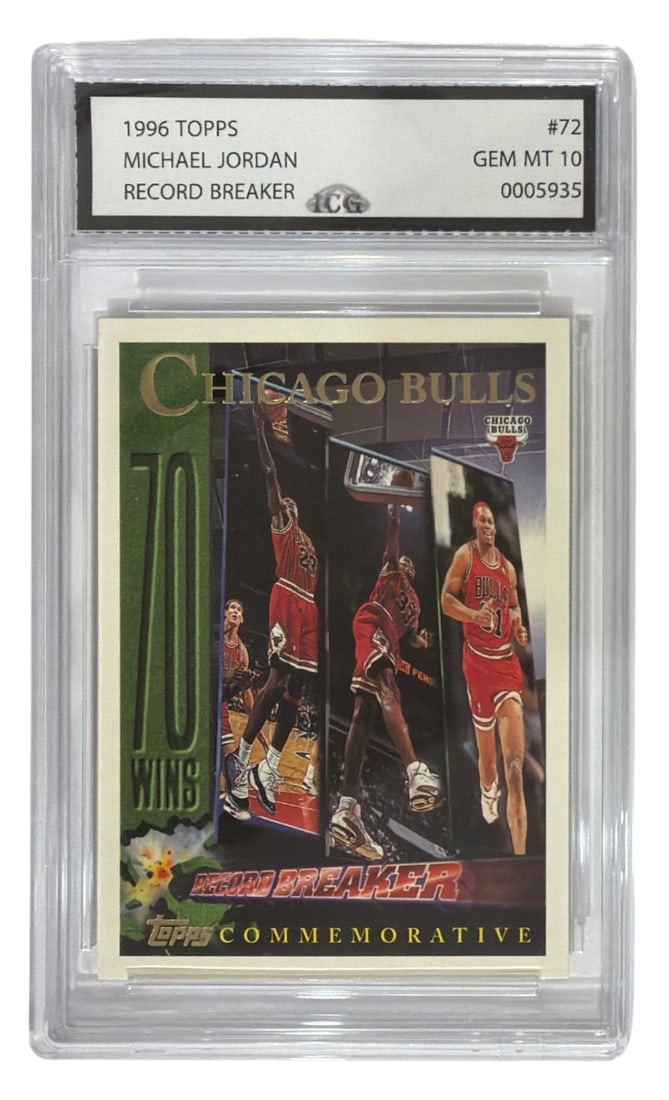 1996 Topps Record Breaker Michael Jordan | No. 72 | Graded 10