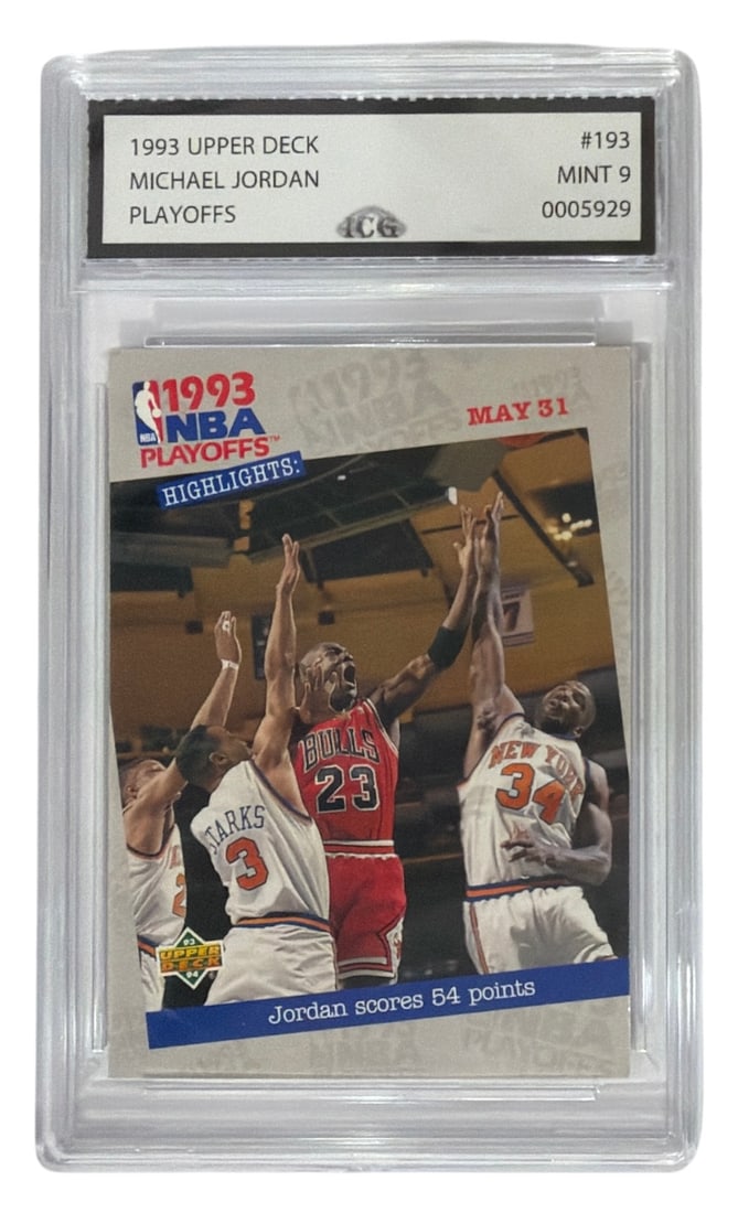 1993 Upper Deck Playoff Michael Jordan | No. 193 | Graded 9 (1 of 2)