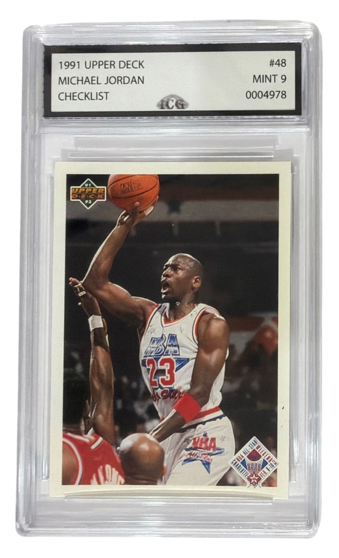 1991 Upper Deck Checklist Michael Jordan | No. 48 | Graded 9