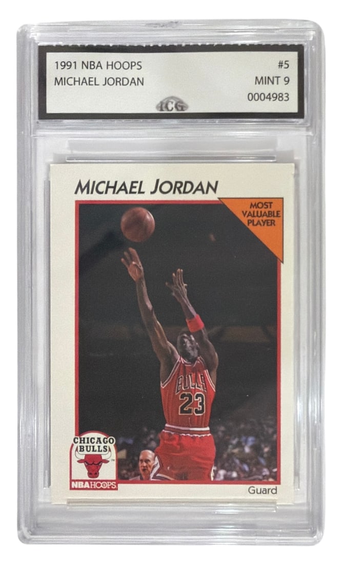 1991 NBA Hoops Michael Jordan | No. 5 | Graded 9 (1 of 2)