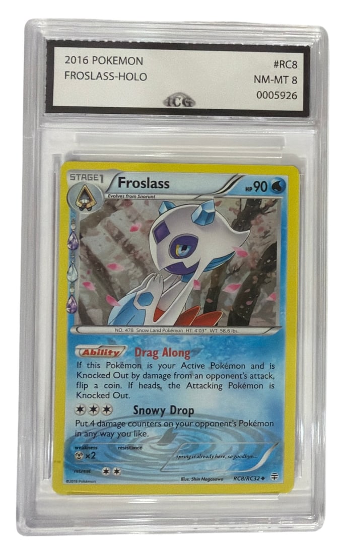 2016 Pokemon Froslass HOLO | No. RC8 | Graded 8: 2016 Pokemon Froslass HOLO | No. RC8 | Graded 8