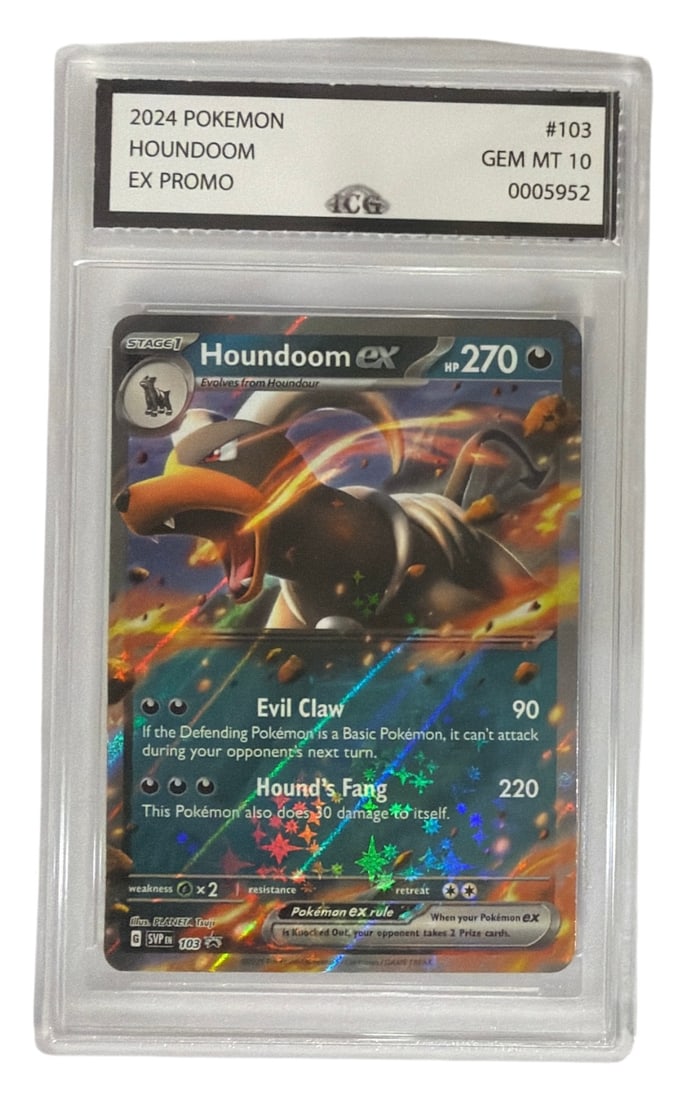 2024 Pokemon Houndoom EX PROMO | No. 103 | Graded 10: 2024 Pokemon Houndoom EX PROMO | No. 103 | Graded 10