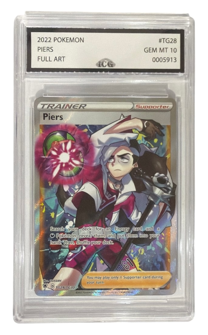 2022 Pokemon Full Art Piers | No. TG28 | Graded 10: 2022 Pokemon Full Art Piers | No. TG28 | Graded 10