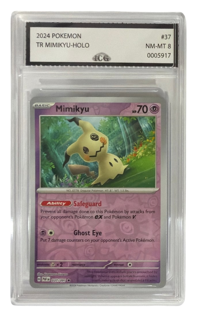 2024 Pokemon Mimikyu HOLO | No. 37 | Graded 8