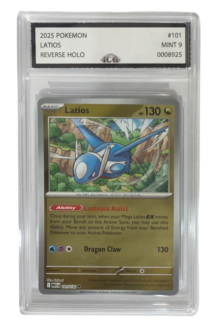 2025 Pokemon Latios Reverse HOLO | No. 101 | Graded 9 (1 of 2)