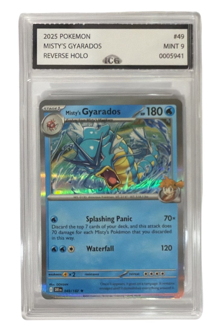 2025 Pokemon Mistys Gyarados Reverse HOLO | No. 49 | Graded 9 (1 of 2)