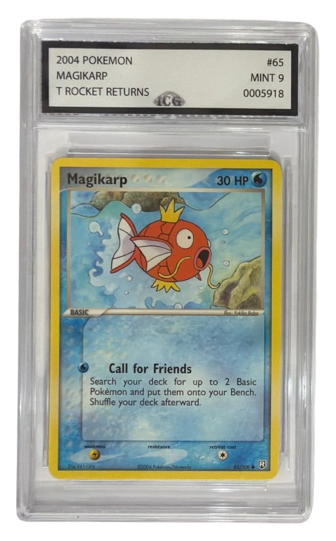 2004 Pokemon Team Rocket Magikarp | No. 65 | Graded 9 (1 of 2)