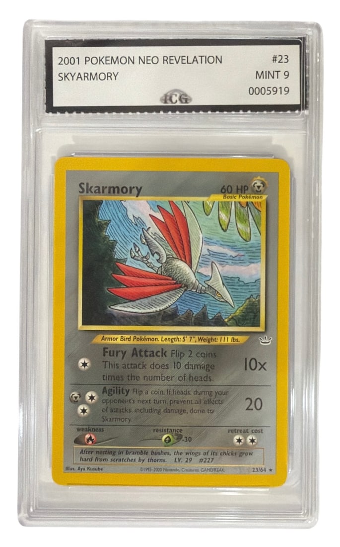 2001 Pokemon Neo Revelation Skyarmory | No. 23 | Graded 9