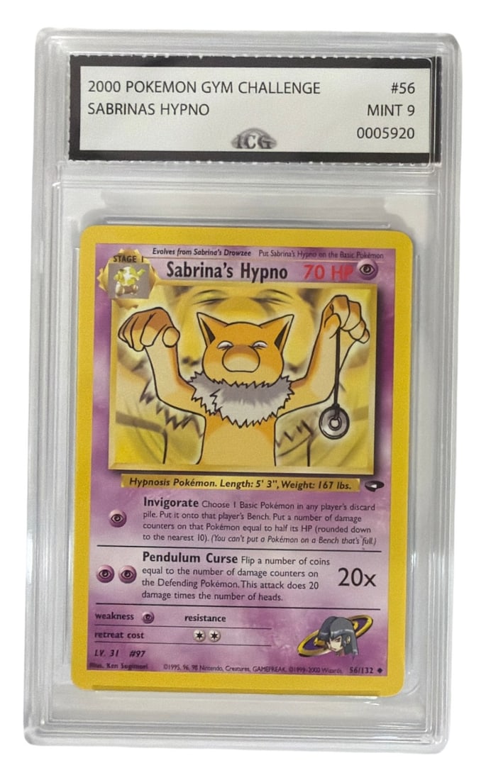 2000 Pokemon Gym Challenge Sabrinas Hypno | No. 56 | Graded 9: 2000 Pokemon Gym Challenge Sabrinas Hypno | No. 56 | Graded 9