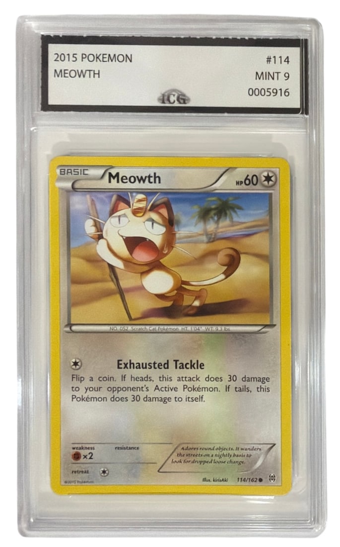 2015 Pokemon Meowth | No. 114 | Graded 9: 2015 Pokemon Meowth | No. 114 | Graded 9