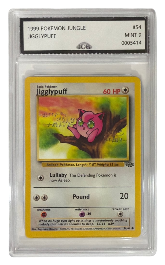 1999 Pokemon Jungle Set Jigglypuff | No. 54 | Graded 9: 1999 Pokemon Jungle Set Jigglypuff | No. 54 | Graded 9