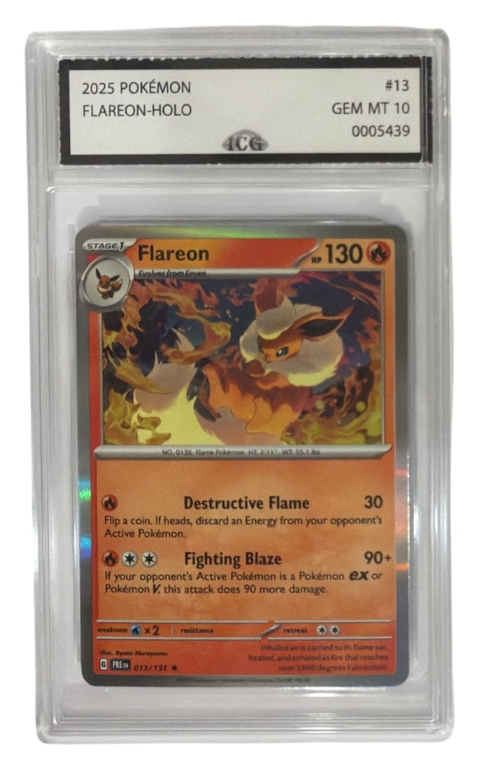 2025 Pokemon Flareon HOLO | No. 13 | Graded 10