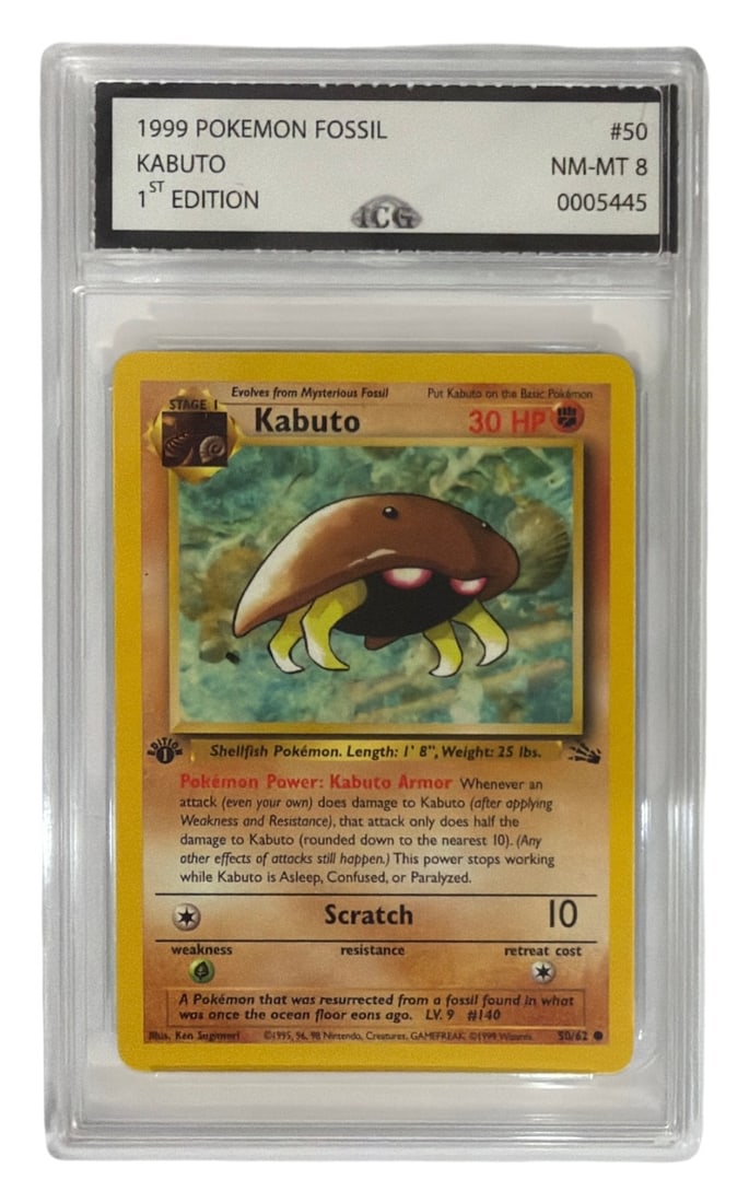 1999 Pokemon 1st Edition Kabuto | No. 50 | Graded 8 (1 of 2)