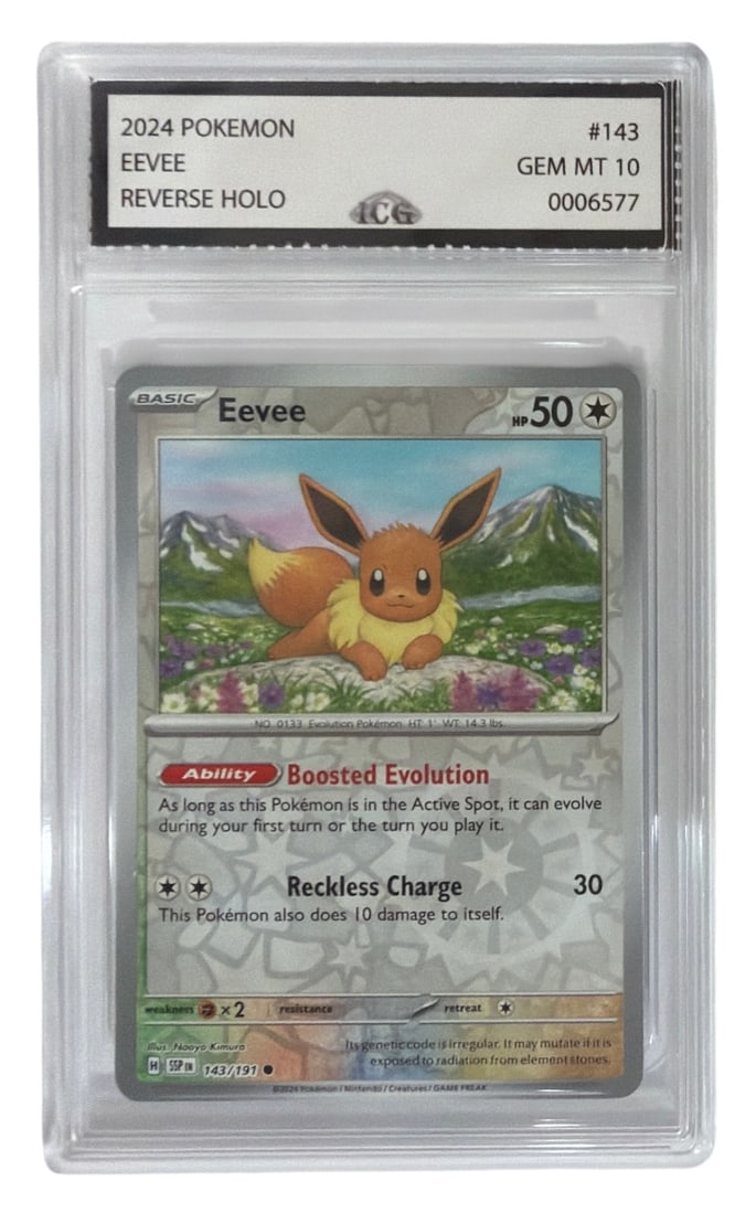 2024 Pokemon Eevee Reverse HOLO | No. 143 | Graded 10