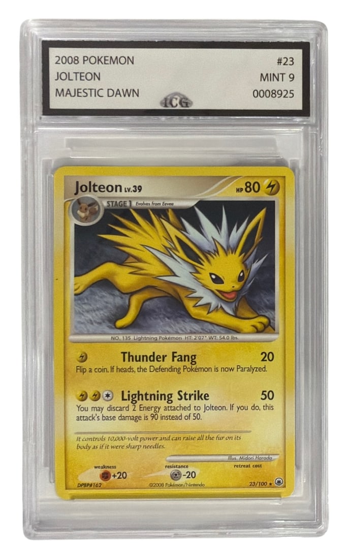 2008 Pokemon Majestic Dawn Jolteon | No. 23 | Graded 9 (1 of 2)
