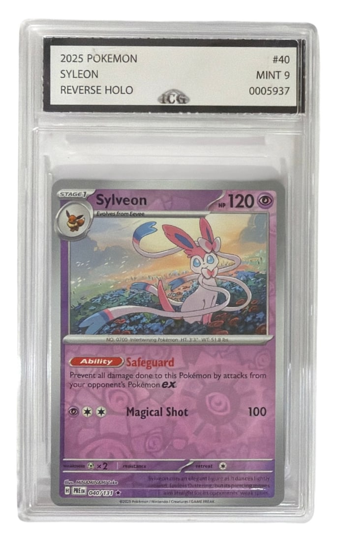 2025 Pokemon Syleon Reverse HOLO | No. 40 | Graded 9 (1 of 2)