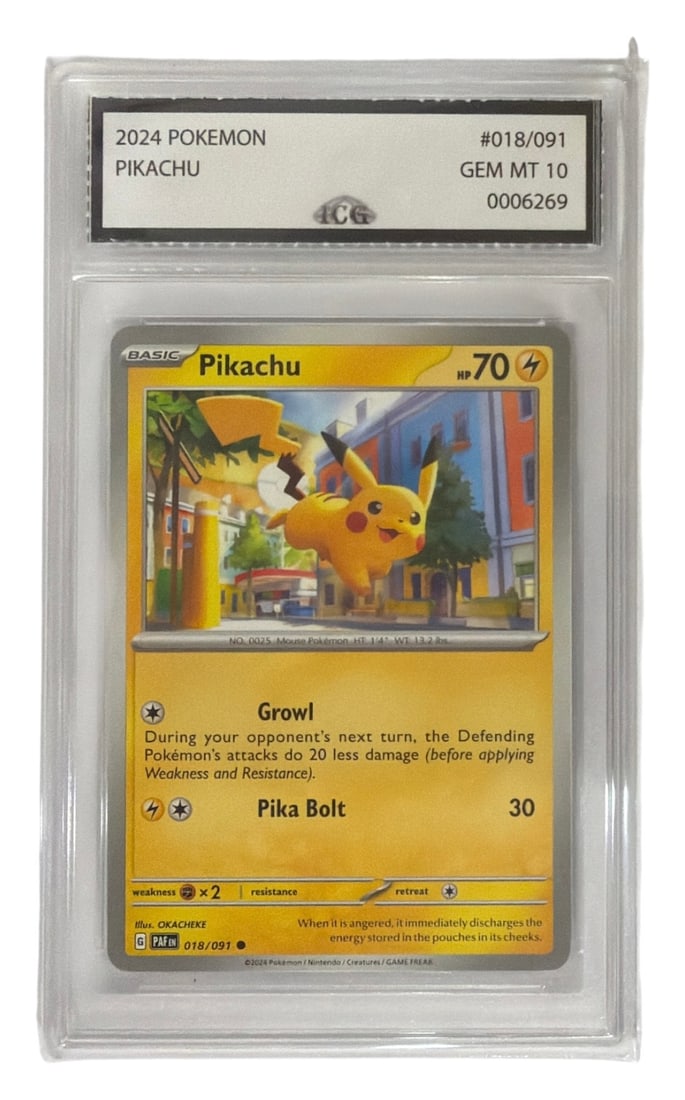 2024 Pokemon Pikachu | No. 018 091 | Graded 10: 2024 Pokemon Pikachu | No. 018 091 | Graded 10