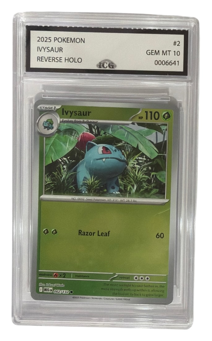 2025 Pokemon Ivysaur Reverse HOLO | No. 2 | Graded 10: 2025 Pokemon Ivysaur Reverse HOLO | No. 2 | Graded 10