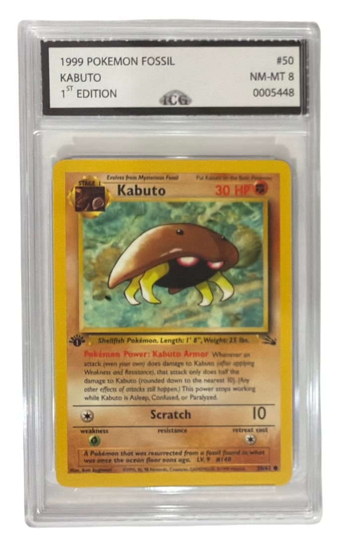 1999 Pokemon 1st Edition Kabuto | No. 50 | Graded 8 (1 of 2)