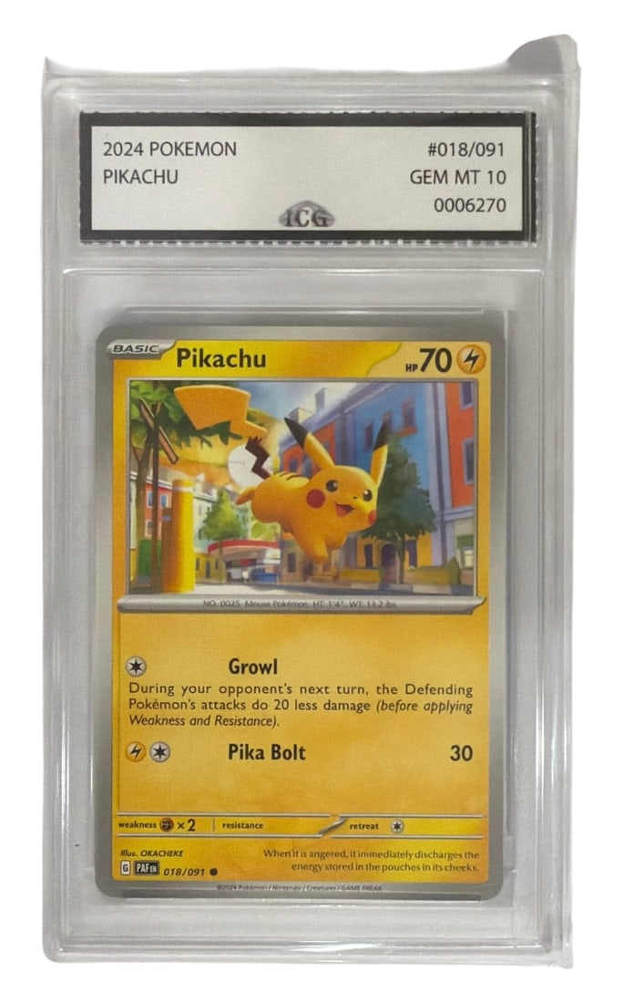 2024 Pokemon Pikachu | No. 018 091 | Graded 10 (1 of 2)