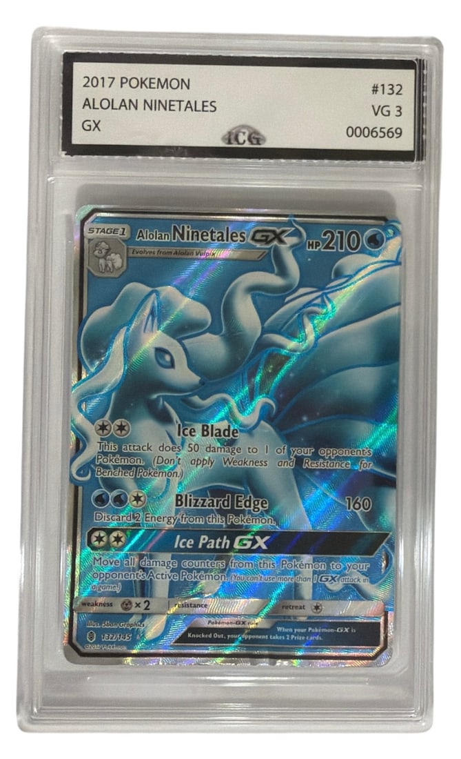 2017 Pokemon Alolan Ninetales GX | No. 132 | Graded 3 (1 of 2)
