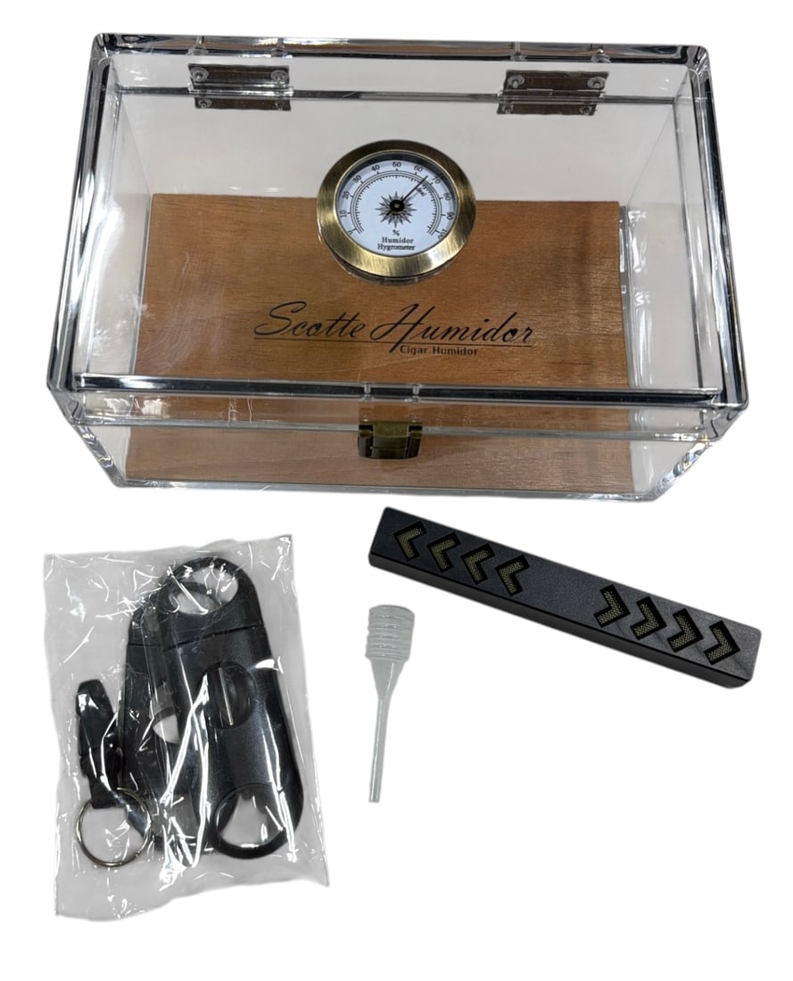 Scotte Acrylic Cigar Humidor Set (1 of 2)