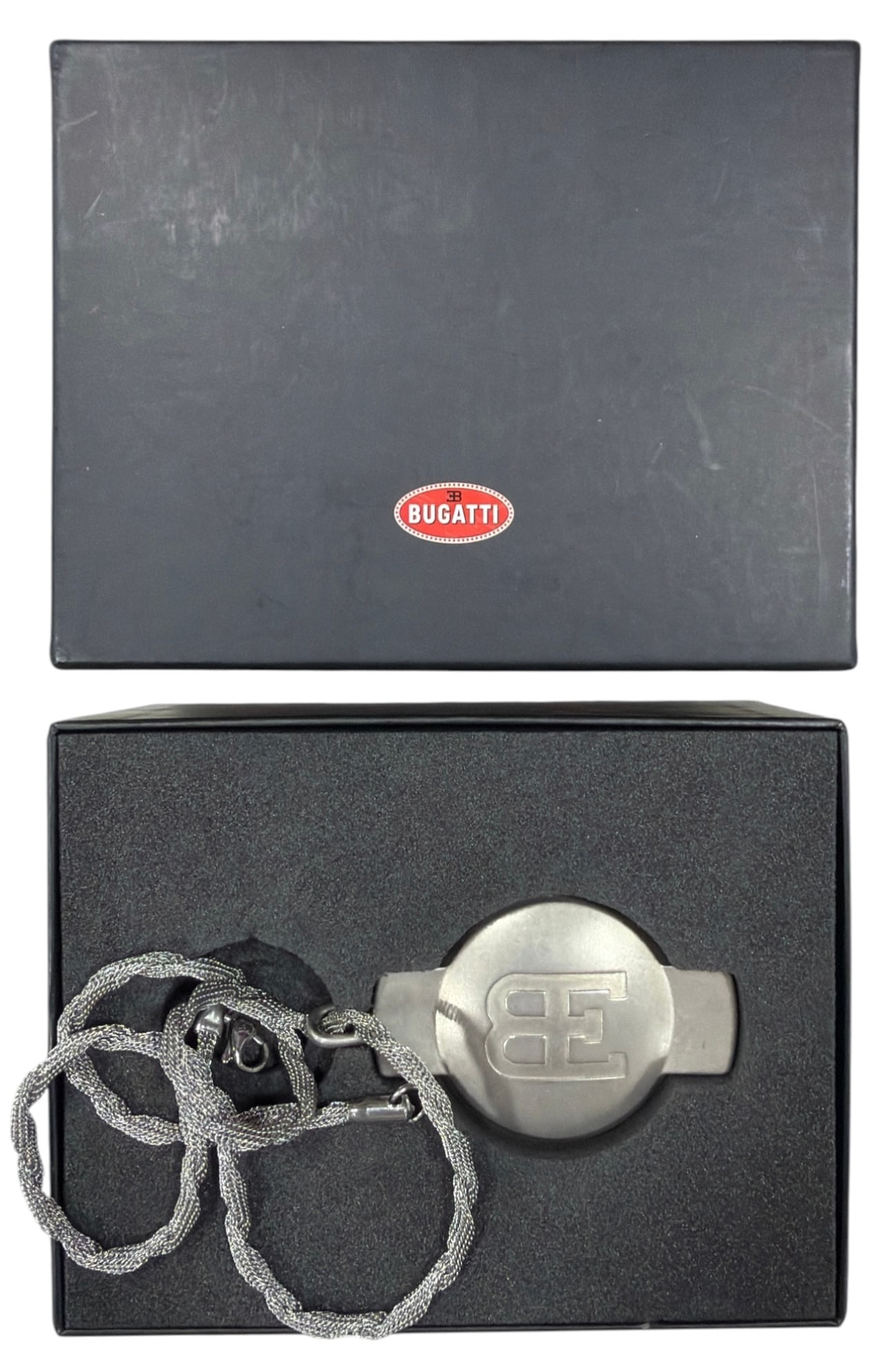 Bugatti Ettore Signature EB Solid Metal Key Ring and Chain Lanyard (1 of 3)