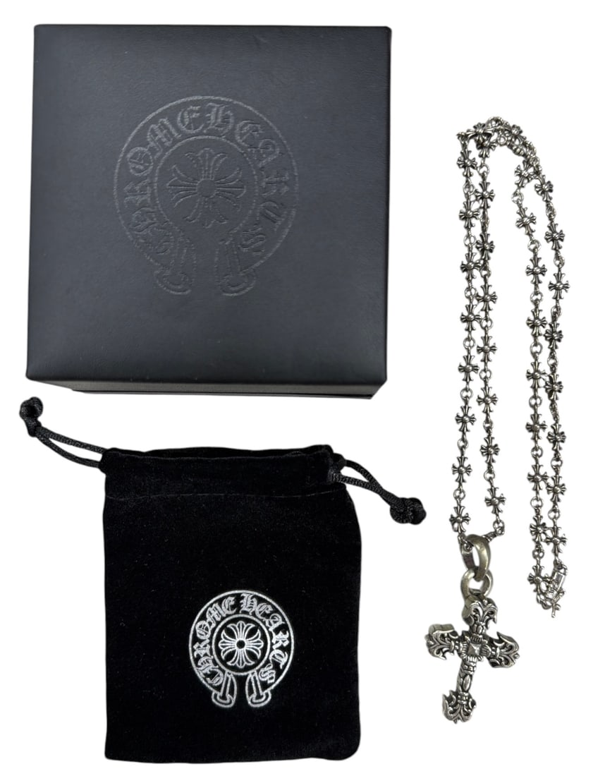 Chrome Hearts Silver Cross Necklace: Chrome Hearts Silver Cross Necklace
