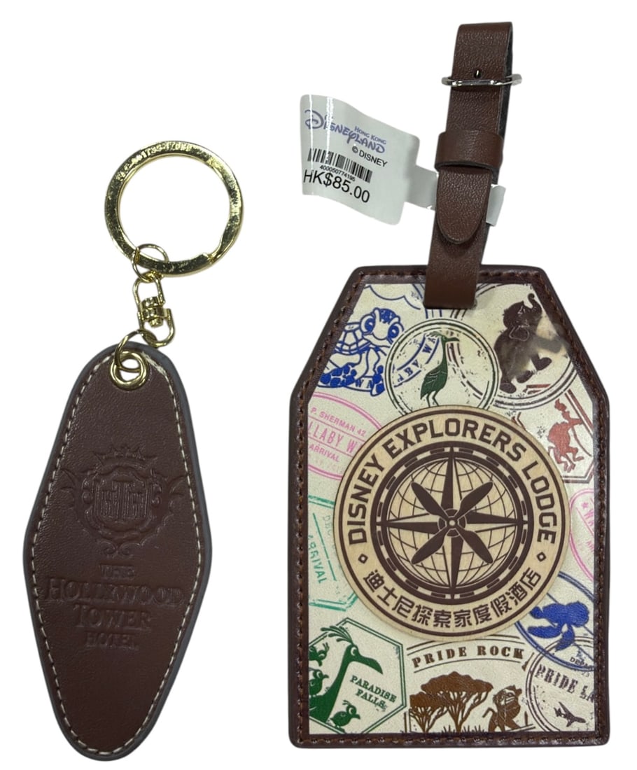 Disney Hong Kong | Limited Edition Explorers Lodge Bag Tag and Key Chain: Disney Hong Kong | Limited Edition Explorers Lodge Bag Tag and Key Chain