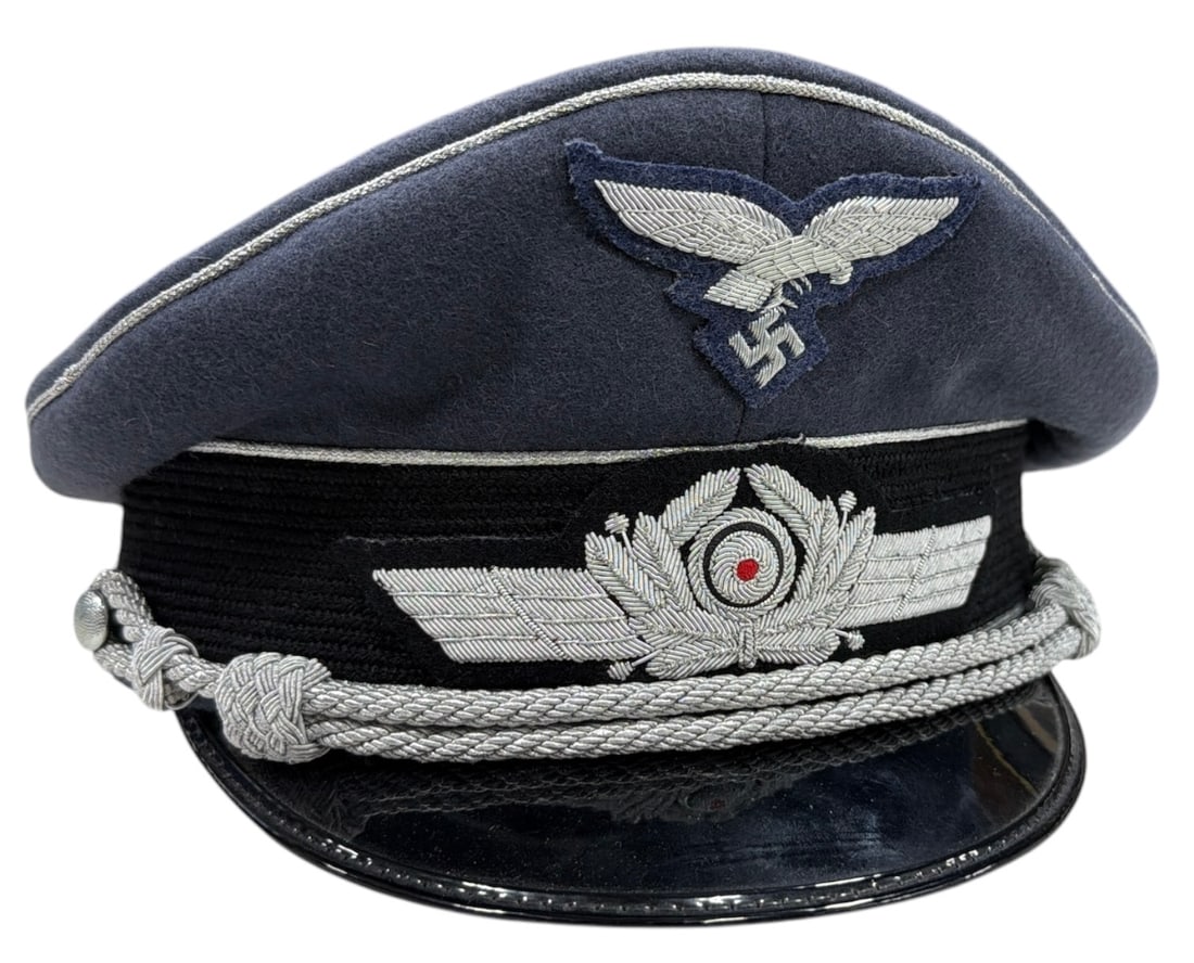 German World War II Luftwaffe Officers Visor Cap: German World War II Luftwaffe Officers Visor Cap