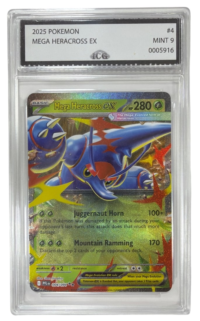 2025 Pokemon MEGA Heracross EX | No. 4 | Graded 9 (1 of 2)