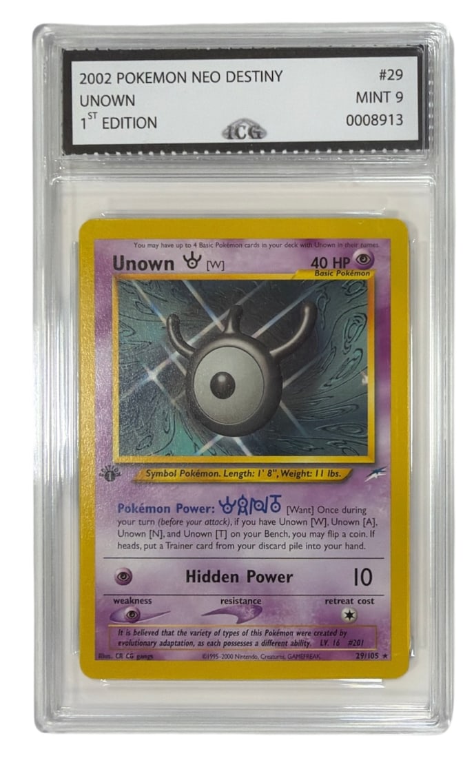 2002 Pokemon Neo Destiny 1st Edition Unown | No. 29 | Graded 9 (1 of 2)