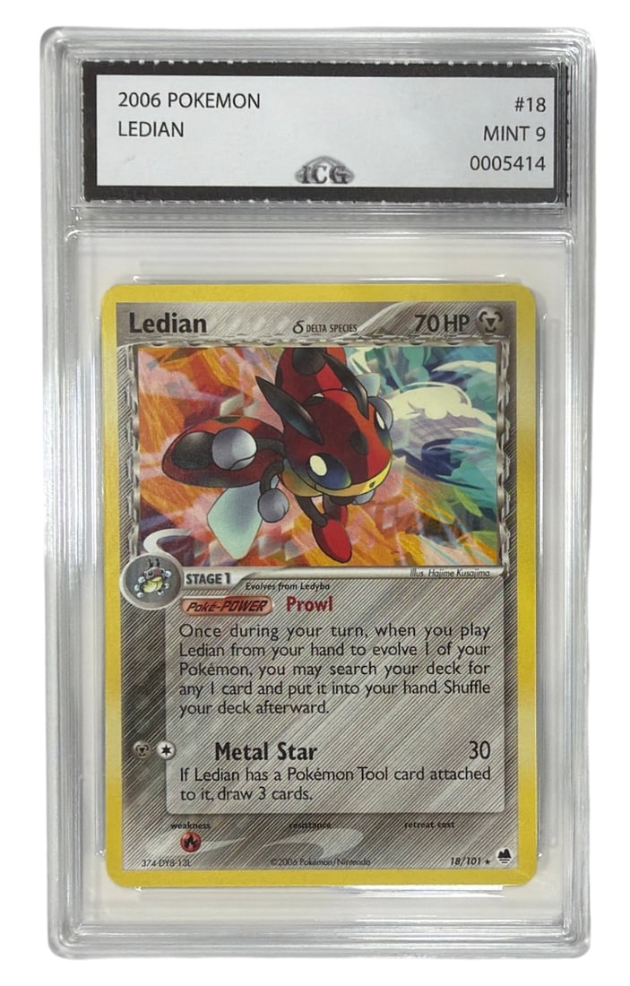 2006 Pokemon Ledian | No. 18 | Graded 9 (1 of 2)